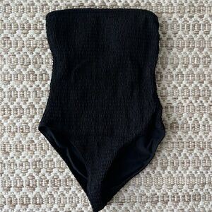 Boden Black Bodysuit One Piece Sleek Design